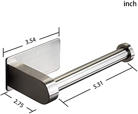 YIGII Self-Adhesive Toilet Paper Holder Stainless Steel No Drilling Required