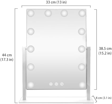 HIEEY 360 Rotating Vanity Mirror with 5X Magnification