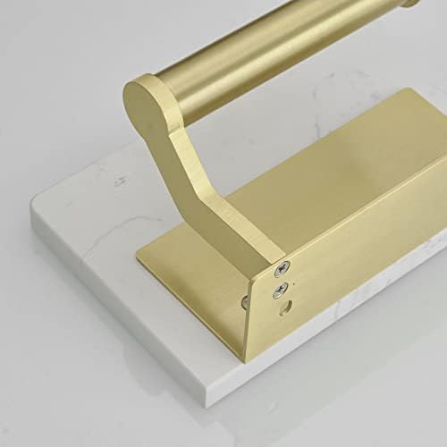 Hoimpro Stainless Steel Toilet Paper Holder with Marble Shelf