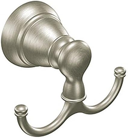 Moen Y2603BN Updated Bath Hook Set Brushed Nickel 045 lb Rust-Resistant Durable