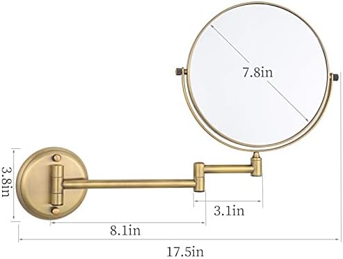 Wall-Mounted Double-Sided Makeup Mirror 7X Magnification