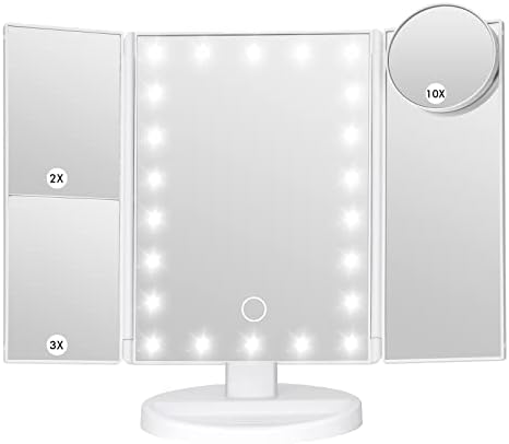 Makeup Mirror Vanity with Lights 10X3X2X Enhancing Beauty