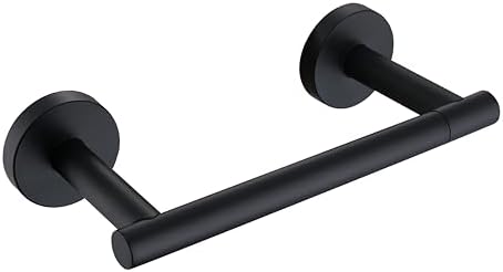 Sturdy Black Toilet Paper Holder for Improved Space Utilization