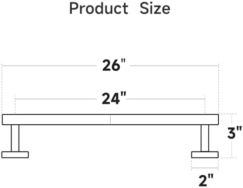 Matte Black 24-Inch Bath Towel Bar