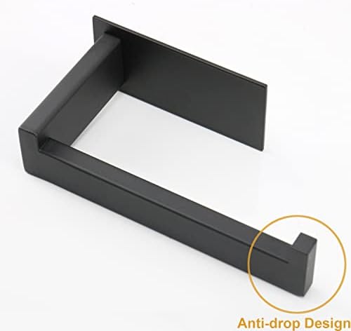 Stainless Steel Toilet Paper Holder Rust-Proof Easy to Install Matte Black