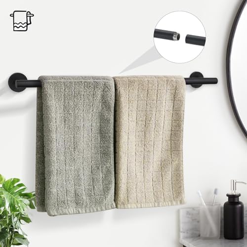 TURS Matte Black Bathroom Towel Bar Set