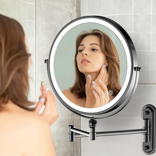 Rocollos 9-Inch Wall-Mounted Makeup Mirror