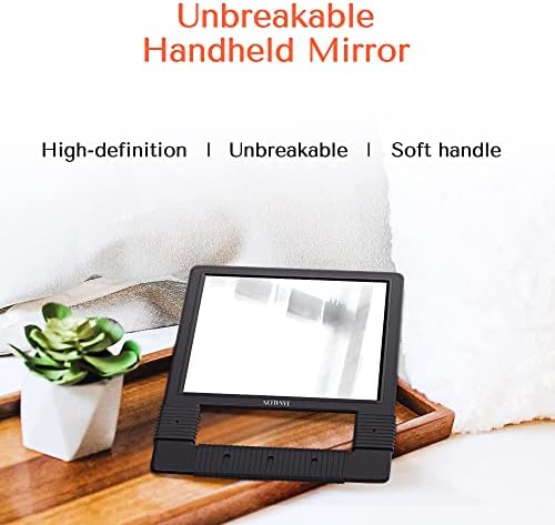 TASALON Unbreakable Hand Mirror with Handle