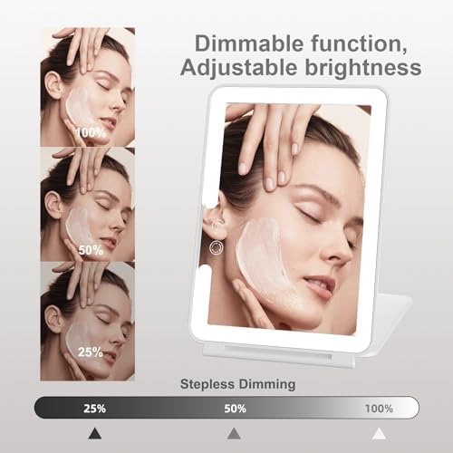 Durable Travel Makeup Mirror with 72 LED Lights