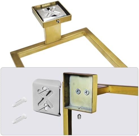 IJDD Brushed Gold Hand Towel Ring Holder
