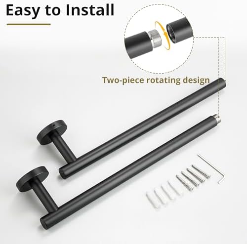 SAYAYO Black 24-Inch Towel Bar