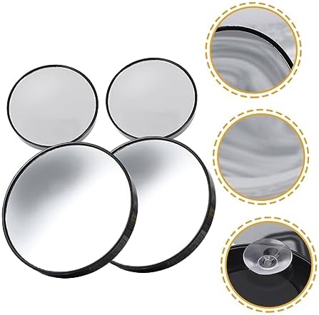 4-Piece suction cup mirror set for bathroom makeup uses