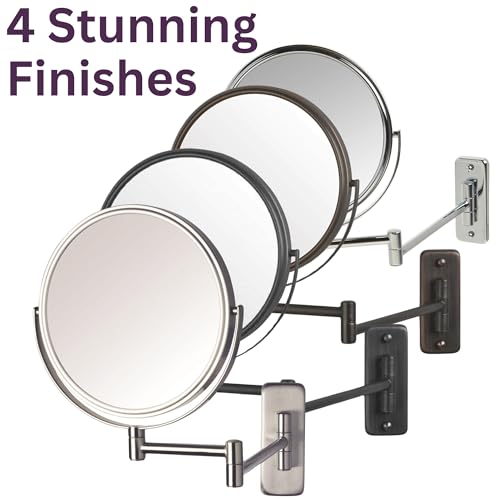 JERDON Two-Sided Wall-Mounted Makeup Mirror