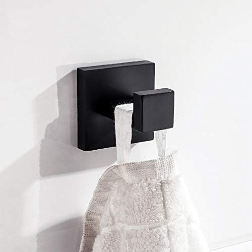 Rust-Proof Black Towel Hook Set for Bathroom Kitchen
