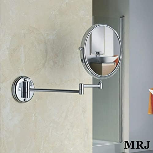 Wall-Mounted Double-Sided Shaving Mirror with 3x-5x Magnification