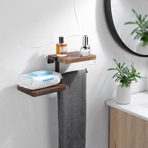 AIDILI Wall-Mounted Wood Toilet Paper Holder