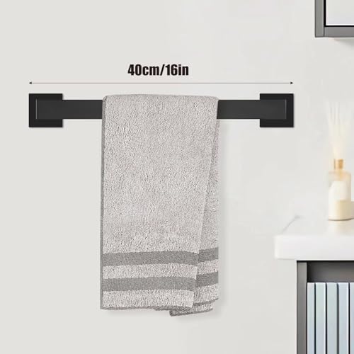 5-Piece Black Towel Bar Set