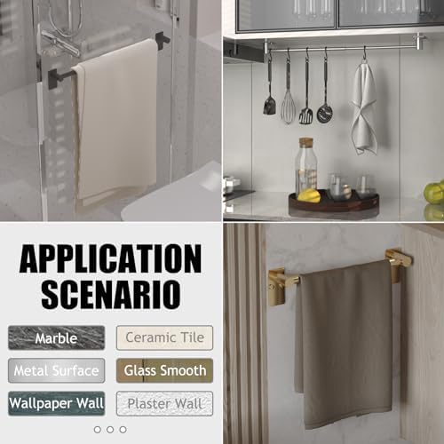 Adjustable Towel Bar 304 Steel DimensionsWall-Mounted
