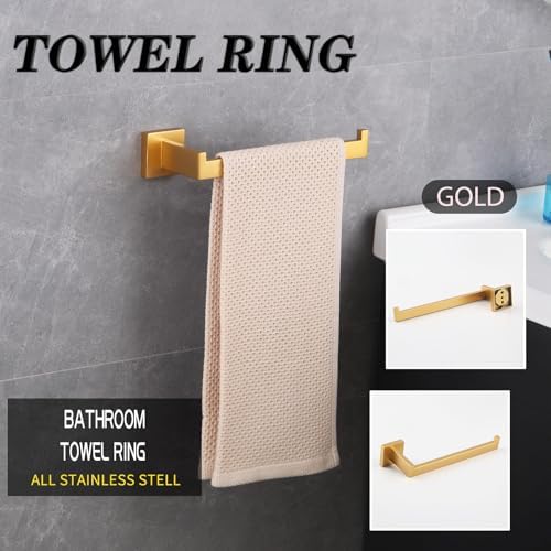 GERZWY Gold Stainless Steel Towel Ring