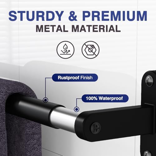 24 Rustproof Towel Rack Space-Saving