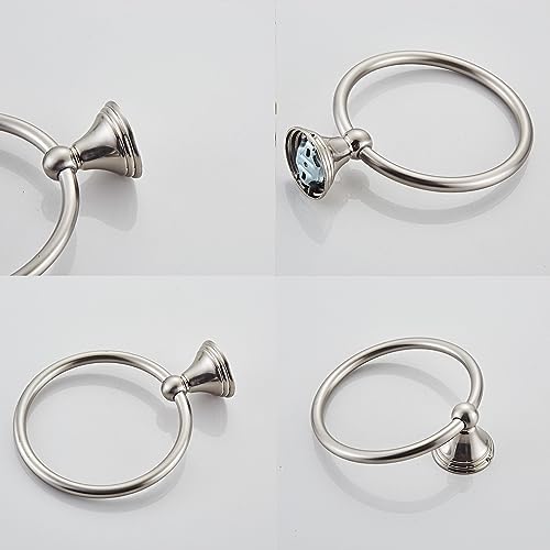 Sturdy Stainless Steel Towel Holder with Brushed Nickel Finish