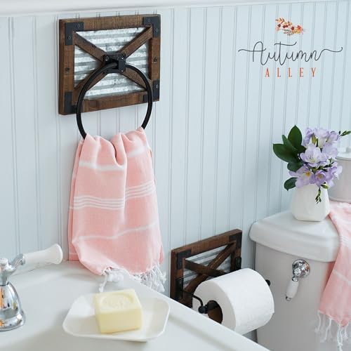Autumn Alley Farmhouse Towel Holder for Bathroom