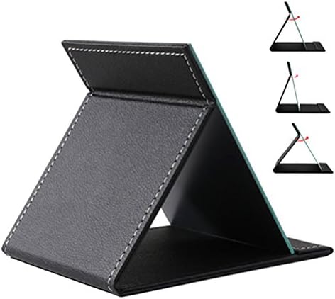 JOLY Protable PU Leather Makeup Mirror with Adjustable Stand