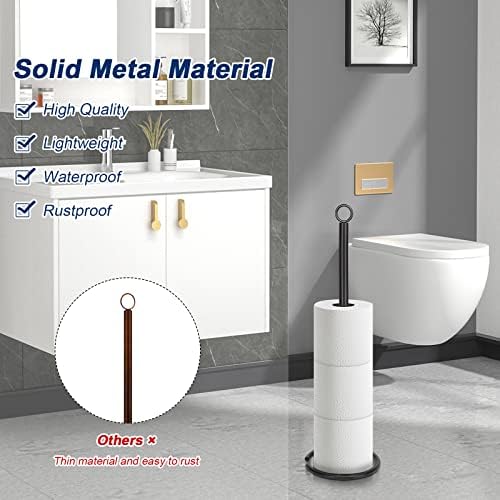 Sturdy Rust-Proof Toilet Paper Holder for 4 Rolls Matte Black