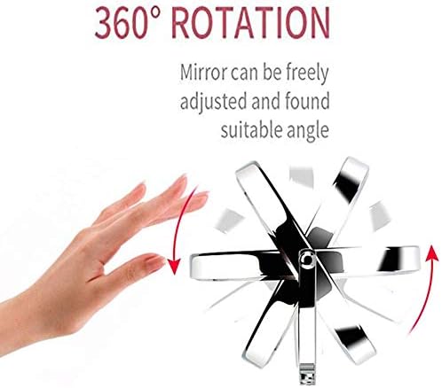 Wall-Mounted 8 Makeup Mirror with Double-Side 360 Swivel