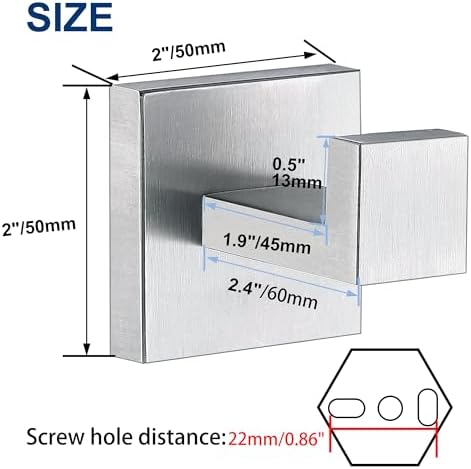 Sturdy Heavy-Duty Bathroom Towel Coat Hook Brushed Nickel Finish 4-Pack