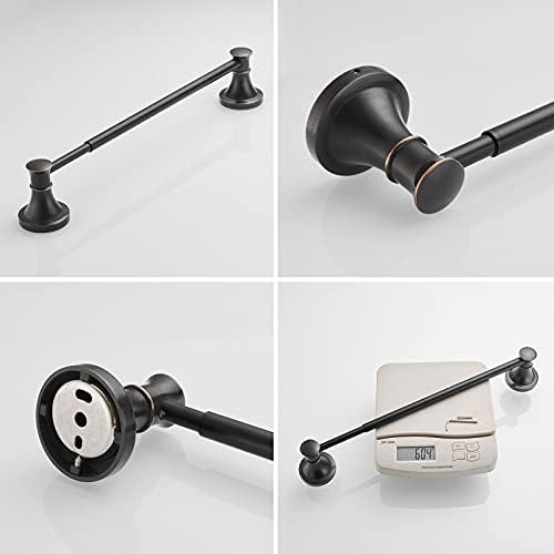 BESy Adjustable Bronze 16-29 Bath Towel Bar Wall-Mounted Holder