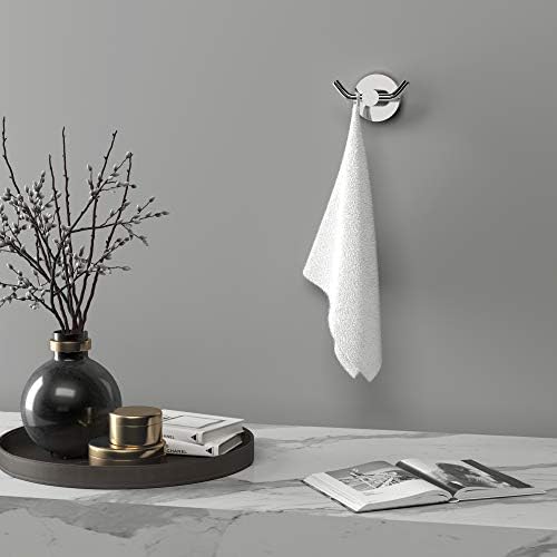 Marmolux ACC Chrome Bathroom Towel Hooks for Dual Use