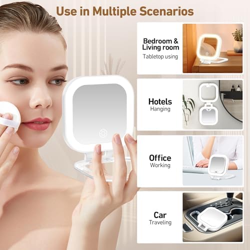 GOMIPURU Travel Magnifying Mirror