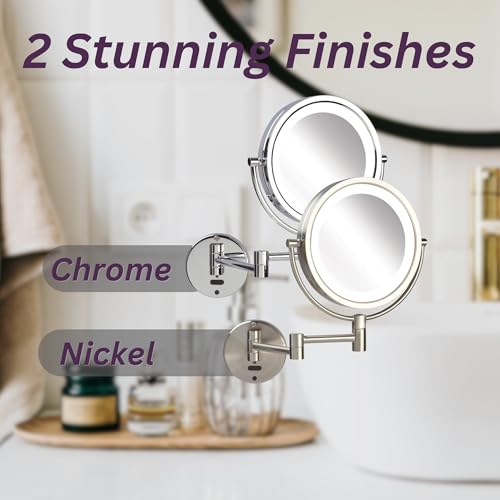JERDON Wall-Mounted Makeup Mirror