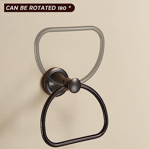 Wolibeer Bronze Towel Ring Rustic Bathroom Towel Holder