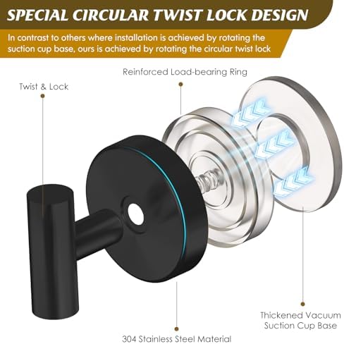 Heavy-Duty Suction Cup for Shower 2-Pack
