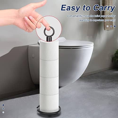 Sturdy Rust-Proof Toilet Paper Holder for 4 Rolls Matte Black