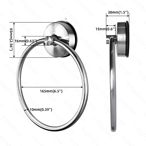 YOHOM Suction Cup TowelRing - Durable Efficient Bathroom Organizer