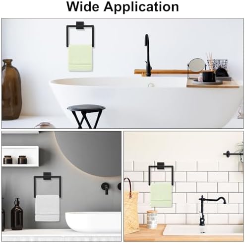 2 pack stainless steel towel hanger Matte Black