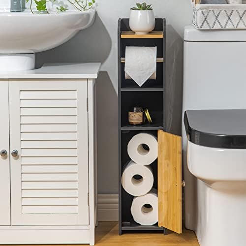AOJEZOR Small Bathroom Toilet Paper Holder Stand