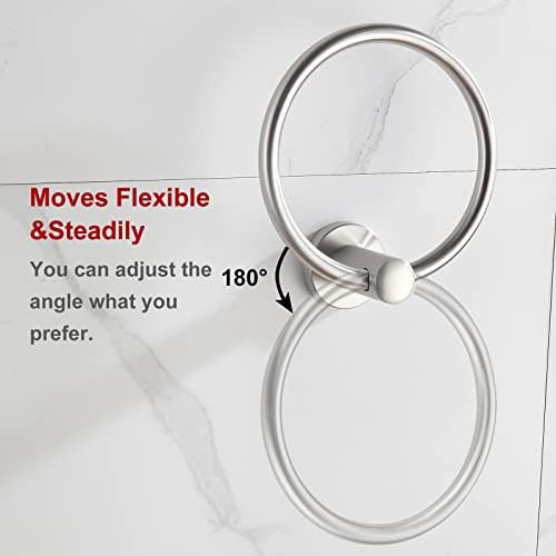 BGL Stainless Steel Towel Ring Brushed Nickel 2-Pack