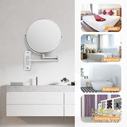 9 Magnifying Wall-Mounted Makeup Mirror