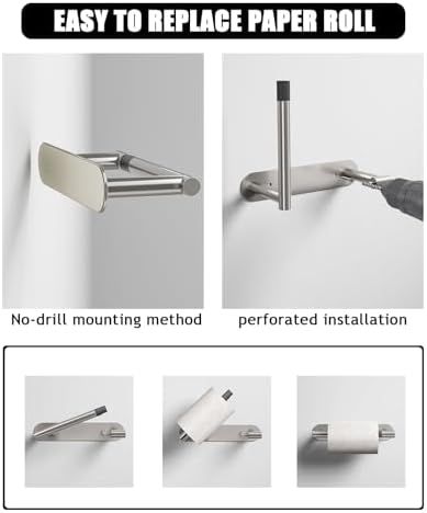 Sankecao Toilet Paper Holder - Rust-Proof Stainless Steel Swivel Snap Lock Design