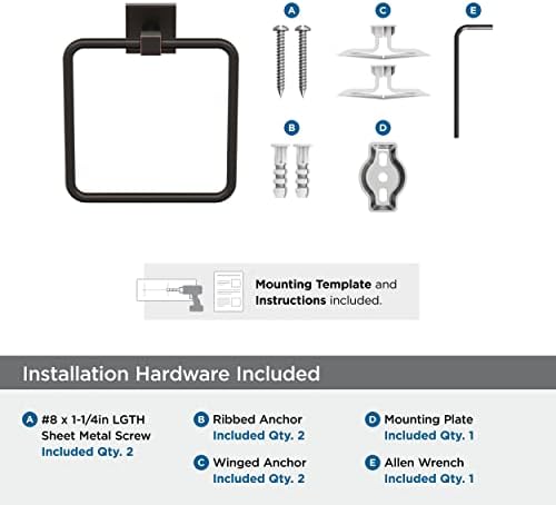 Amerock BH36072ORB Oil Rubbed Bronze Towel Ring