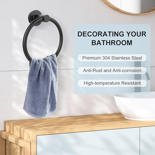 SetSail 304 Stainless Steel Bathroom Accessories Set Matte Black