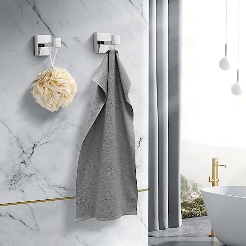 Stainless Steel Heavy Duty Coat Hook Set - Chrome Polished 2-Pack
