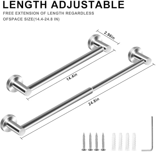 MGahyi Adjustable Towel Bar 1318-24inch