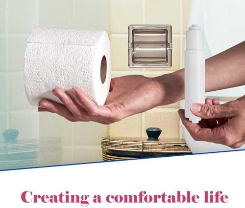 Alovioxrg 2 Pack White Toilet Paper Holder spring loaded Durable Easy to Install