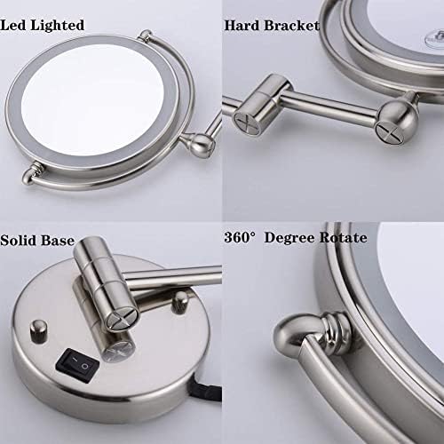 GALSOR 8-Inch Vanity Mirror with 3X Magnification for Makeups