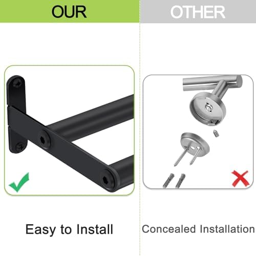 Double Towel Bar 24 Towels Stainless Steel Easy Wall-Mounted